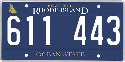 RI license plate 611443
