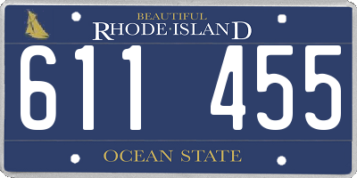 RI license plate 611455