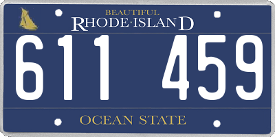 RI license plate 611459