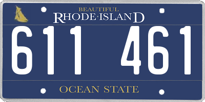RI license plate 611461
