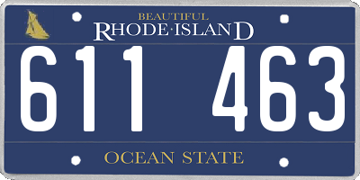 RI license plate 611463