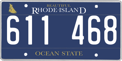RI license plate 611468