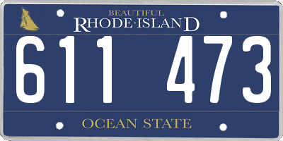 RI license plate 611473