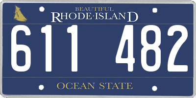 RI license plate 611482