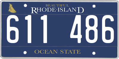 RI license plate 611486