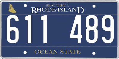 RI license plate 611489