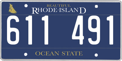 RI license plate 611491