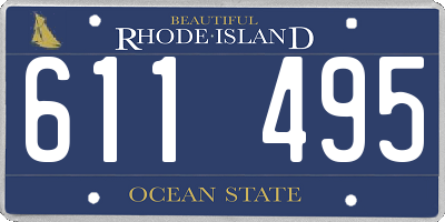 RI license plate 611495