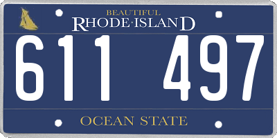RI license plate 611497