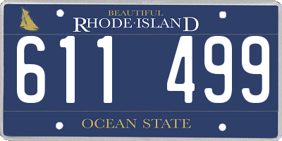 RI license plate 611499