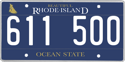 RI license plate 611500