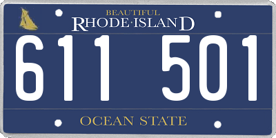 RI license plate 611501
