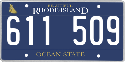 RI license plate 611509