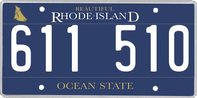 RI license plate 611510