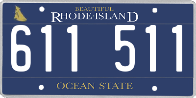 RI license plate 611511
