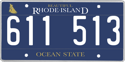 RI license plate 611513