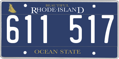 RI license plate 611517
