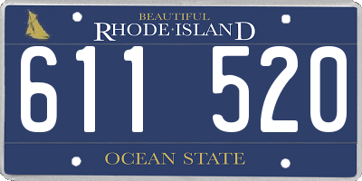 RI license plate 611520