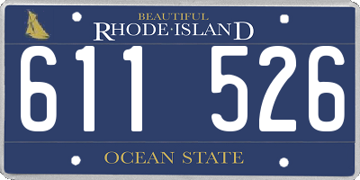RI license plate 611526