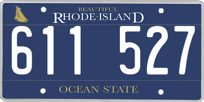 RI license plate 611527