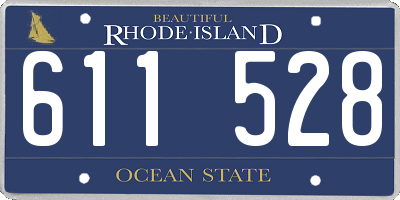 RI license plate 611528