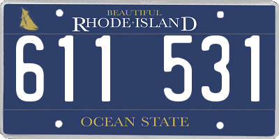 RI license plate 611531