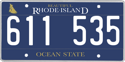 RI license plate 611535