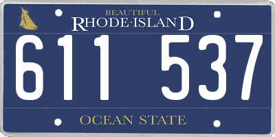 RI license plate 611537