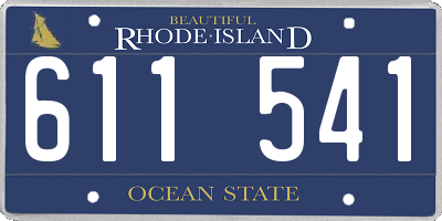RI license plate 611541