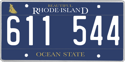 RI license plate 611544