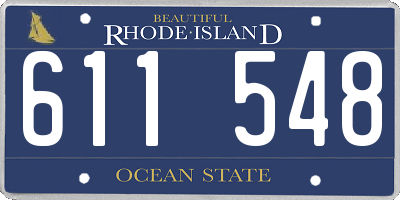 RI license plate 611548