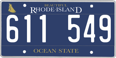 RI license plate 611549
