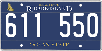 RI license plate 611550
