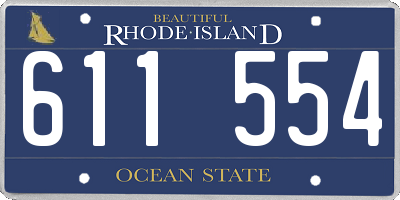 RI license plate 611554