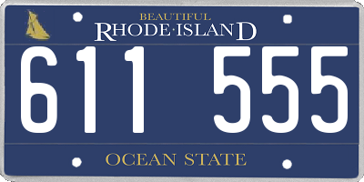 RI license plate 611555