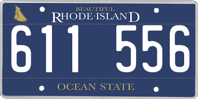 RI license plate 611556