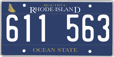 RI license plate 611563