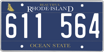 RI license plate 611564
