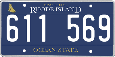 RI license plate 611569
