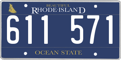 RI license plate 611571