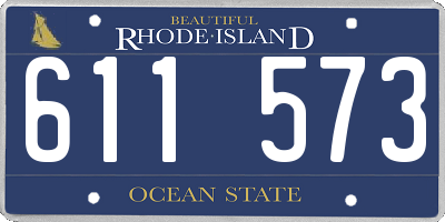 RI license plate 611573
