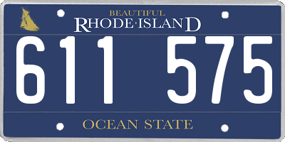 RI license plate 611575