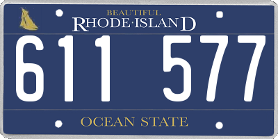 RI license plate 611577