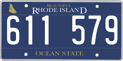 RI license plate 611579