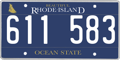 RI license plate 611583