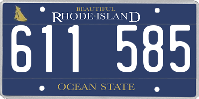 RI license plate 611585