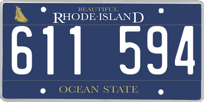 RI license plate 611594