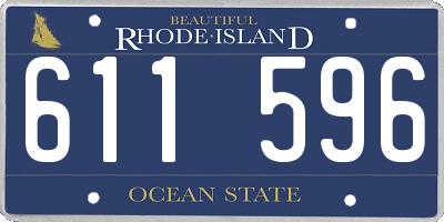 RI license plate 611596