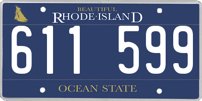 RI license plate 611599