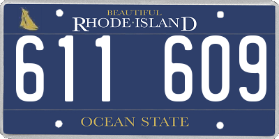 RI license plate 611609